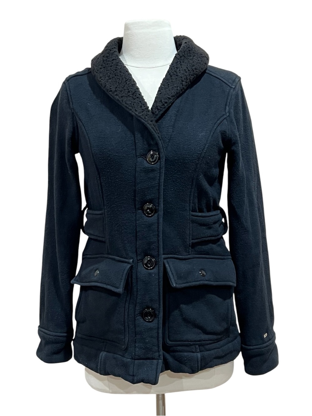 OBEY Black Fleece Peacoat Jacket Size Medium